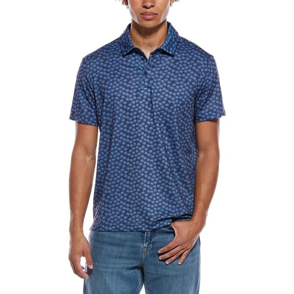 Vintage Summer Mens  Performance Tech Polo Shirt, Blue
